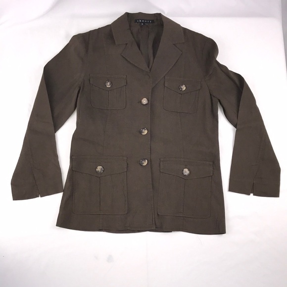 Theory Jackets & Blazers - Theory Shelly Blazer Safari 3/4 Sleeve Sz: 6